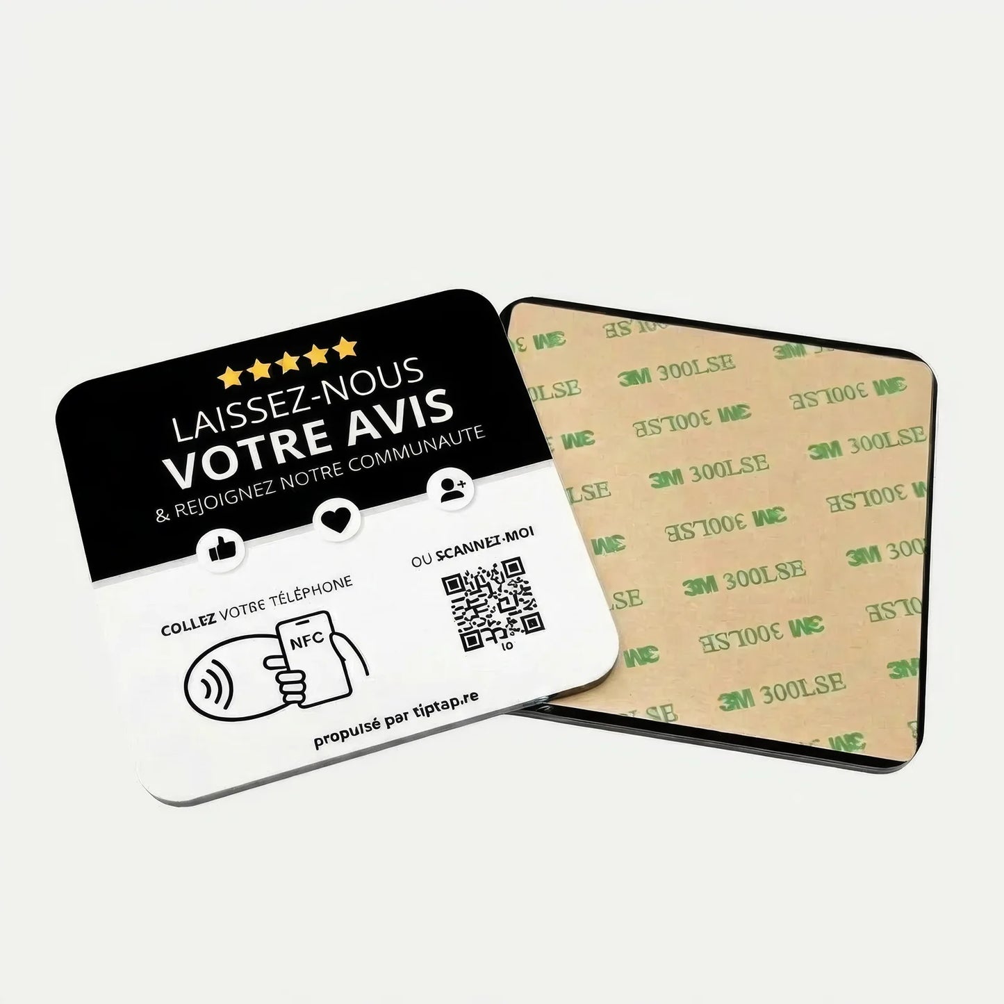 Plaque NFC tout-en-un recto verso
