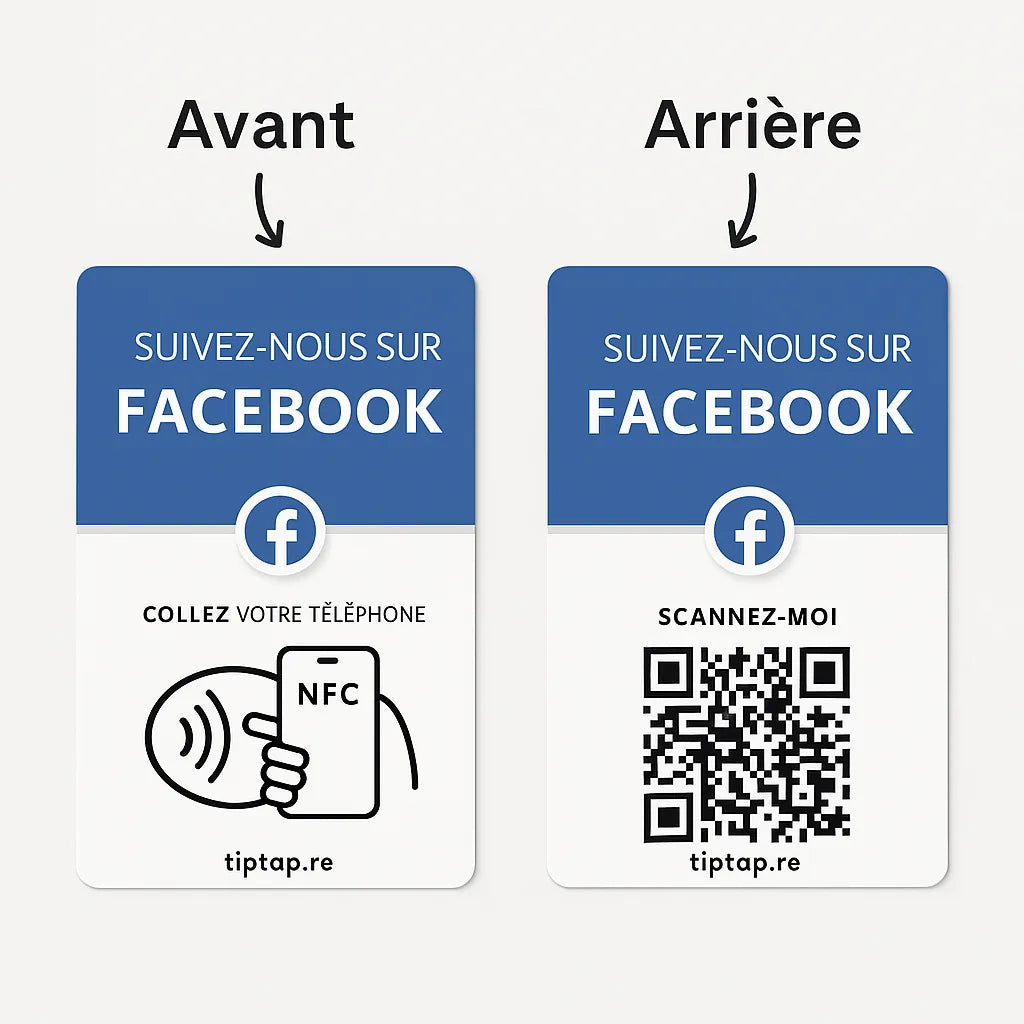 Carte NFC Facebook, détail du design