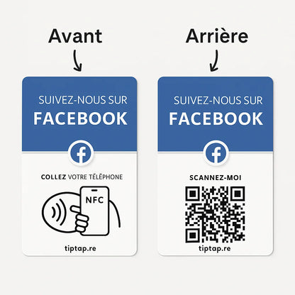 Carte NFC Facebook, détail du design